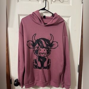 SHEIN Mauve Graphic Hoodie Sweater NWOT SIZE 2XL